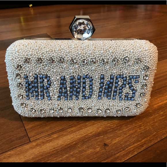 mrs bridal clutch